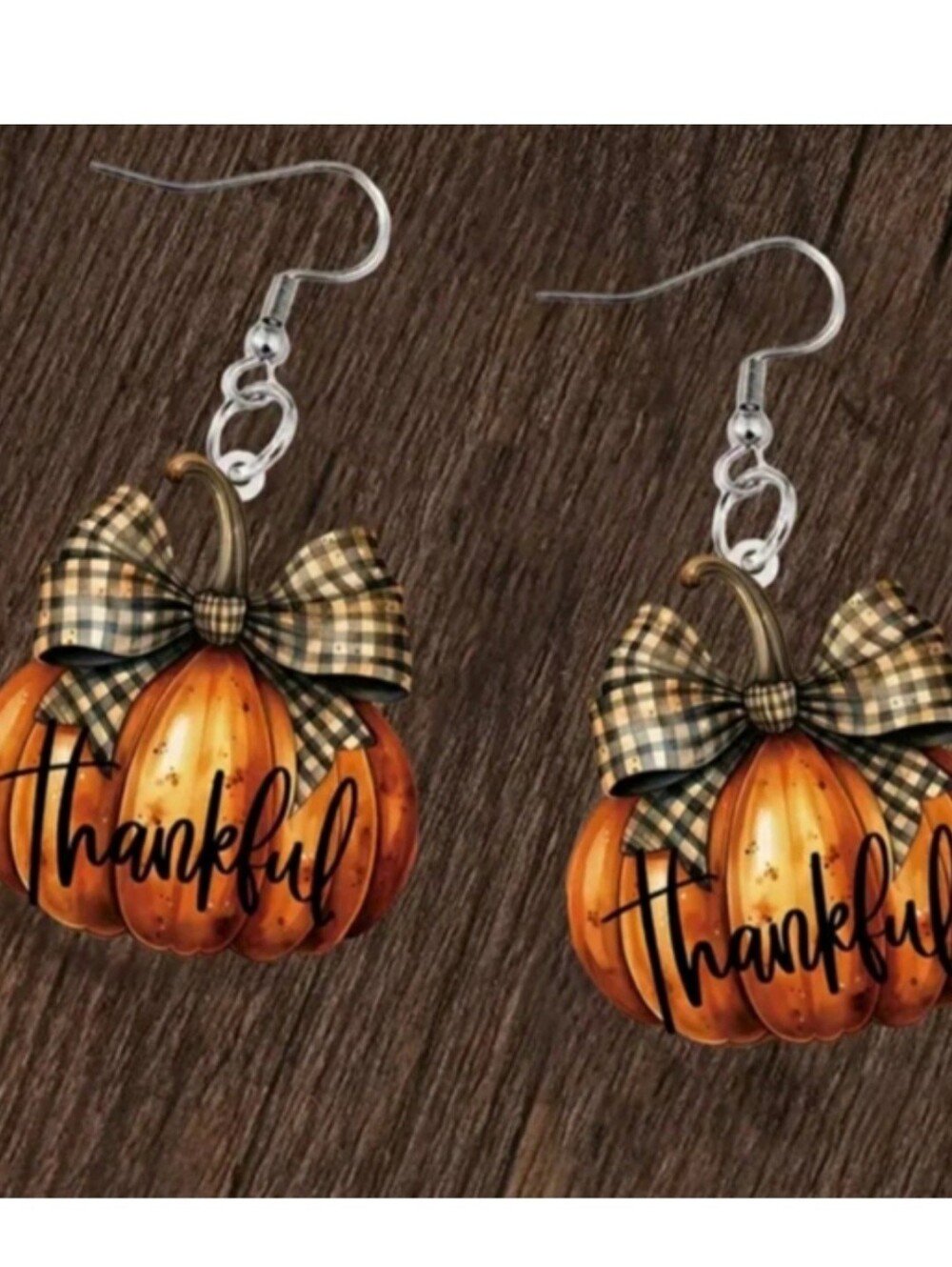 NEW Thankful Pumpkin Dangle Earrings